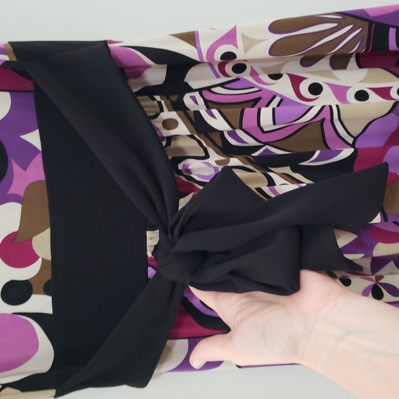 Vintage Y2k 90s Sleeveless Maxi Dress 6 Black Purple Earthy Jewel Tone Boho - Picture 8 of 16